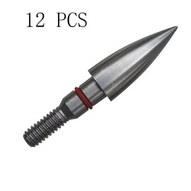 Stainless Steel Archery Field Points,9/32″ 19/64″ 5/16″ 11/32″ Diameter 100/125/150/175/200/250/300 Grains,Screw in Archery Field Tips(1 Dozen 12PCS) (5/16″-100grains)