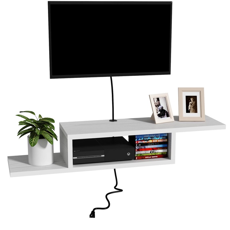 ChooChoo Floating TV Stand Shelf, Wall Mount Entertainment Center Media