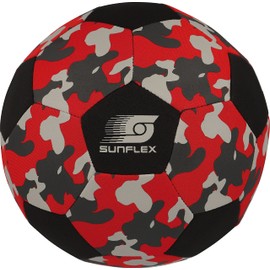 Sunflex Neoprene Accessories Football Camo Red Beach Football for Barefoot Playing | Soft and Robust for Beach, Meadow and Water | For All Age Groups