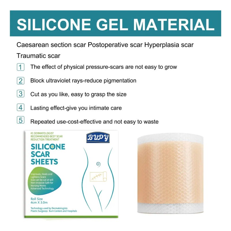 Rollo Cinta Silicona Para Reduccion Cicatrices Marcas Piel