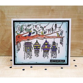 Bonnita Moaby Bird Street Rubber Stamp - Clear