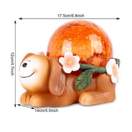 Garden Dog Solar Light Outdoor Decor, Cute Puppy Solar Garden Dog Statue Outdoor Ornament, Puppy Solar Statue for Yard Art, Whimsical Garden Decor Dog Gift for Women, Indoor Decor Dog Lover Gifts