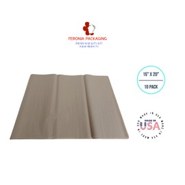 Desert Tan Tissue Paper Squares, Bulk 10 Sheets, Premium Gift Wrap and Art Supplies for Birthdays, Holidays, or Presents by Feronia packaging, Large 15 Inch x 20 Inch Made in USA