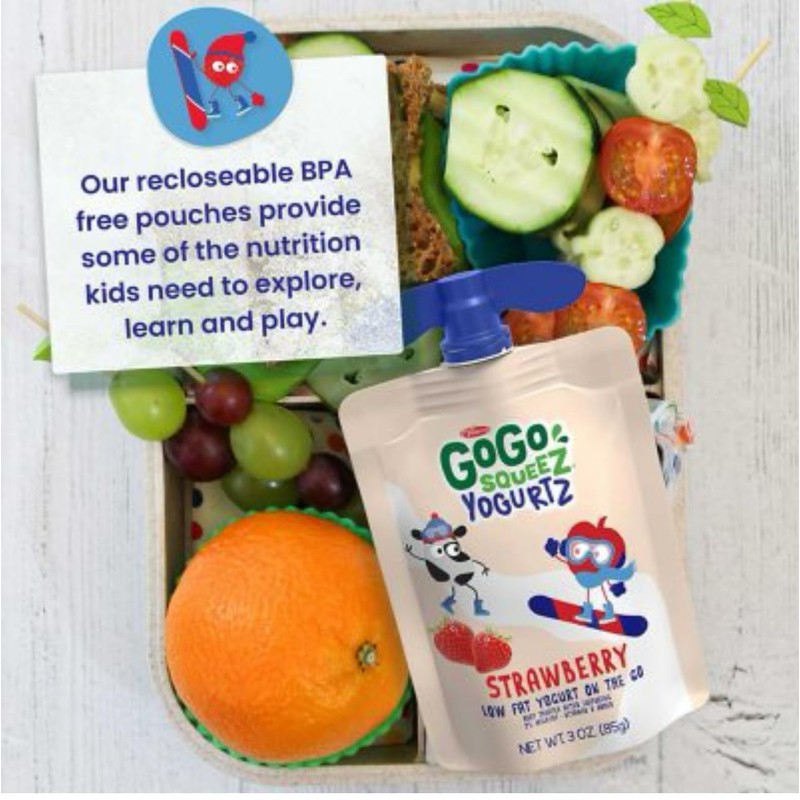 Generic GoGo SqueZ Yogurt, Strawberry and Strawberry banana (20 ct.)
