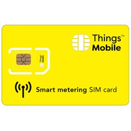 SIM Card for SMART METERING - Things Mobile - with Global Coverage and Multi-Operator GSM/2G/3G/4G Network, No Fixed Costs, No Expiration Date and Competitive Rates, with €10 Credit Included