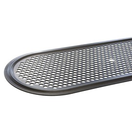 LloydPans Kitchenware 7 inch by 18 inch Perforated Flatbread Pan, Pre-Seasoned, Stick Resistant Pan Made in the USA