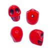 Mandala Crafts 25 PCs 14mm Red Howlite Carved Skull Beads