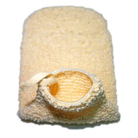 2 manoplas de algodón de rizo exfoliante para baño, spa, ducha, lufa y frotar, ideal para el cuidado de la piel en el baño, antienvejecimiento