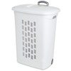 Sterilite 3-Pack Ultra Wheeled Hamper, Laundry Basket w/ Flip-Top Lid