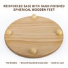 HillSpring Wood Pedestal Stand, 12“ Round Wood Riser for Kitchen