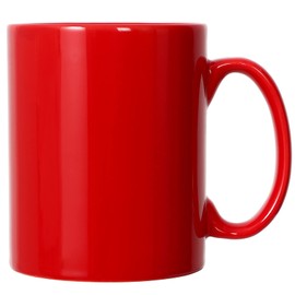 Taza de café extragrande de 22 onzas, taza de té gigante de cerámica lisa Harebe Boss de gran capacidad y asa para papá y hombres, rojo