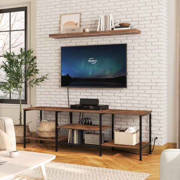 HOOBRO TV Stand with Power Outlets to 75 Inches, TV