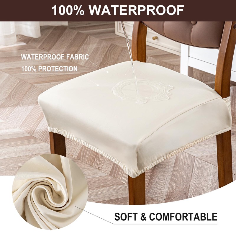 YUEANG Waterproof Seat Covers for Dining Room Chairs Set of