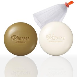 Vanal W Face Wash Set (Ankh Soap, 3.2 oz (90 g), Sensitive Zaif 3.2 oz (90 g), 1 Piece each)