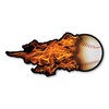 Magnet America Flaming Baseball Magnet is 3.75" x 8.93" Made