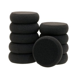 Penta Angel Round Sponges 10Pcs 3inch Yellow Painting Sponges Synthetic Artist Sponges Watercolors Sponges for Art & Craft Pottery Clay Cleaning Ceramics Wall (Black)