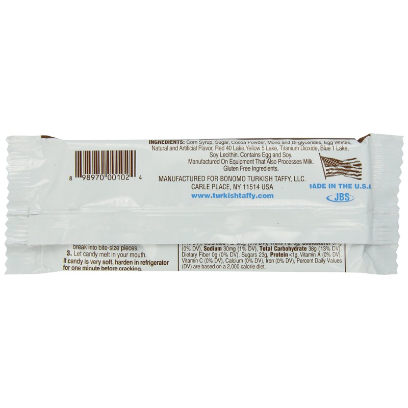 Bonomo Turkish Taffy Bar, Chocolate, 1.5 Ounce (Pack of 24)