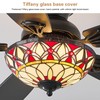 Yanokooe Tiffany Ceiling Fans with Lights - 48" Ceiling Fan