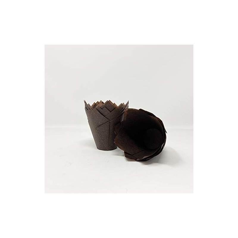 Bakery Direct 200 Mini bite Size Tulip Muffin Wraps (Brown)