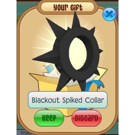Animal Jam Classic AJC Blackout Spiked Collar (READ DESCRIPTION)