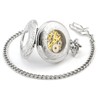 Infinite U Dual Time Display Hollow Skeleton Steel Hand Wind