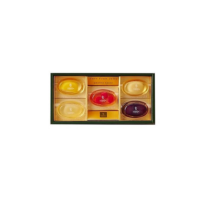 Nihonbashi Sembikiya Sohonten Pure Fruit Jelly Jelly, Pack of 5