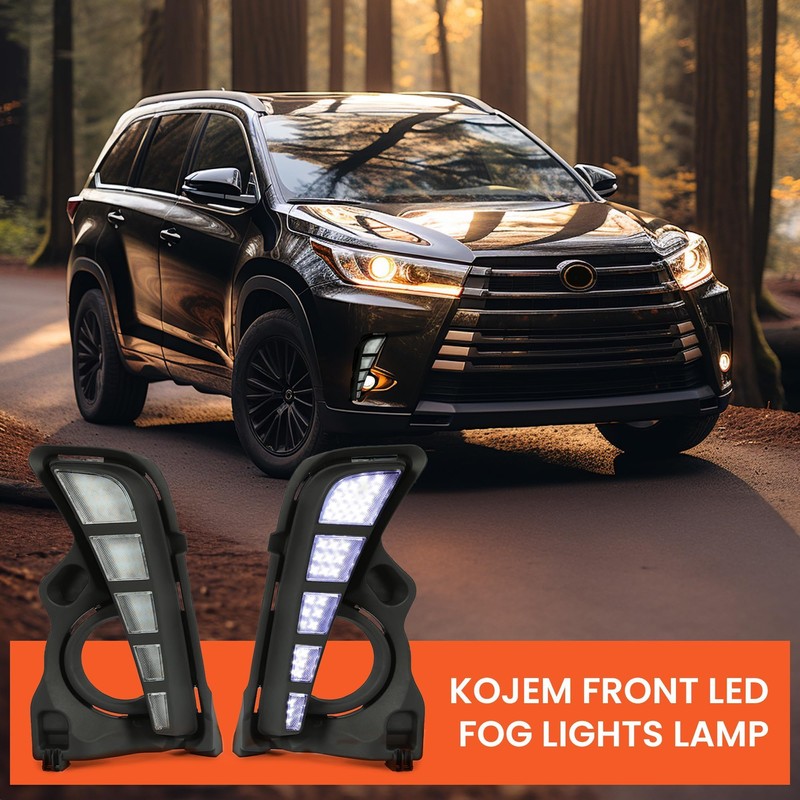 Kojem Front LED Daytime Running Fog Lights Compatible with 2017