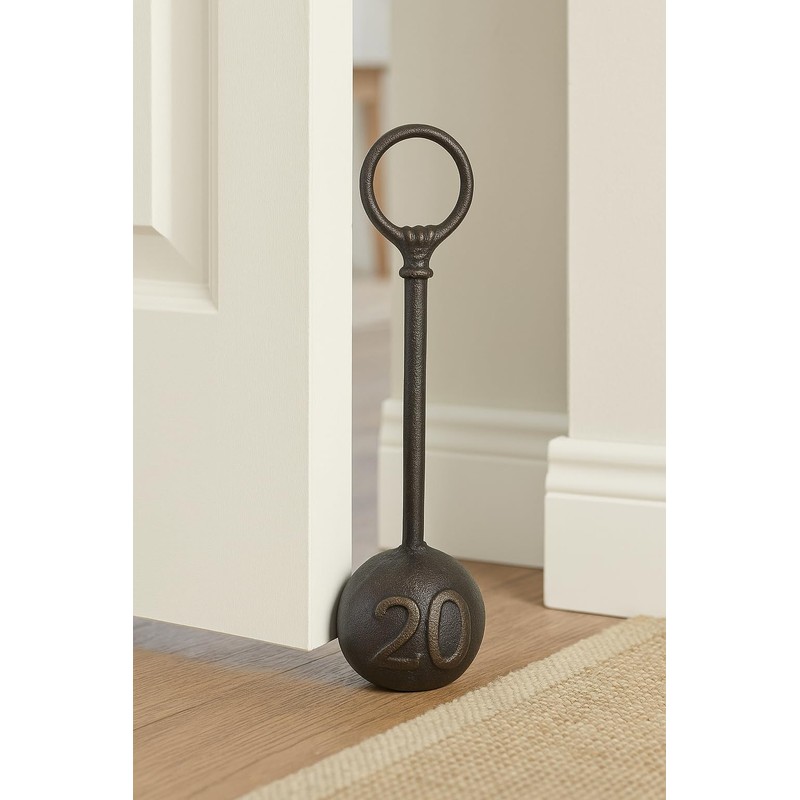 Lulu Decor, Cast Iron #20 Doorstop, Doorstop with Handle (8.6