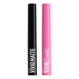 Nyx Delineadores Líquidos 1 Negro Matte + 1 Rosa Brillante