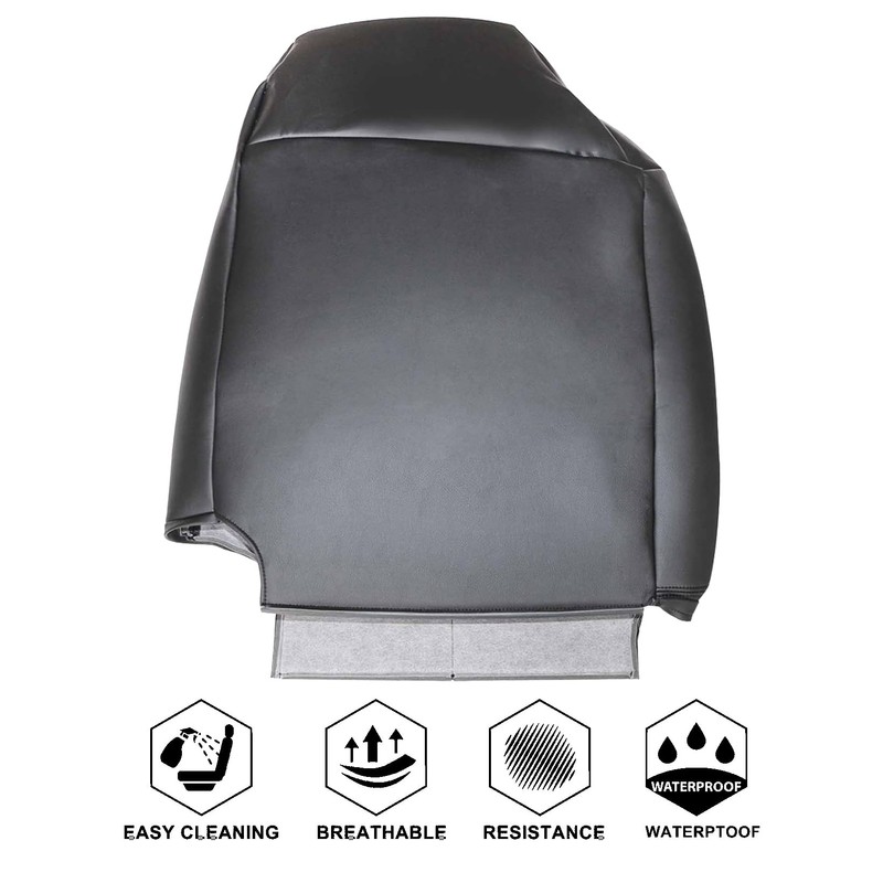 NLQR Black Front Driver Side Top Lean Back Seat Cover