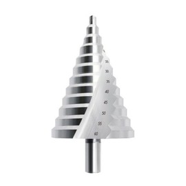 APlus Diameter HSS 6-60 mm Step Drill [12 mm Shank], 12 Levels Large HSS Cobalt Cone Drilling Tool Hole Cutting, Enlargement, Metal, Wood, Plastics