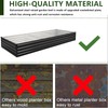 ZUNUDA Galvanized Raised Garden Bed,2 Pcs 10×3×1FT Metal Planting Box