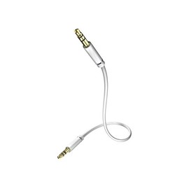 inakustik 0031010075 Star 3.5 mm Jack Cable | For Connecting Smartphones, Tablets or PC to HiFi Amplifier | 0.75 m in White | Separate Foil Screen Against External Interference