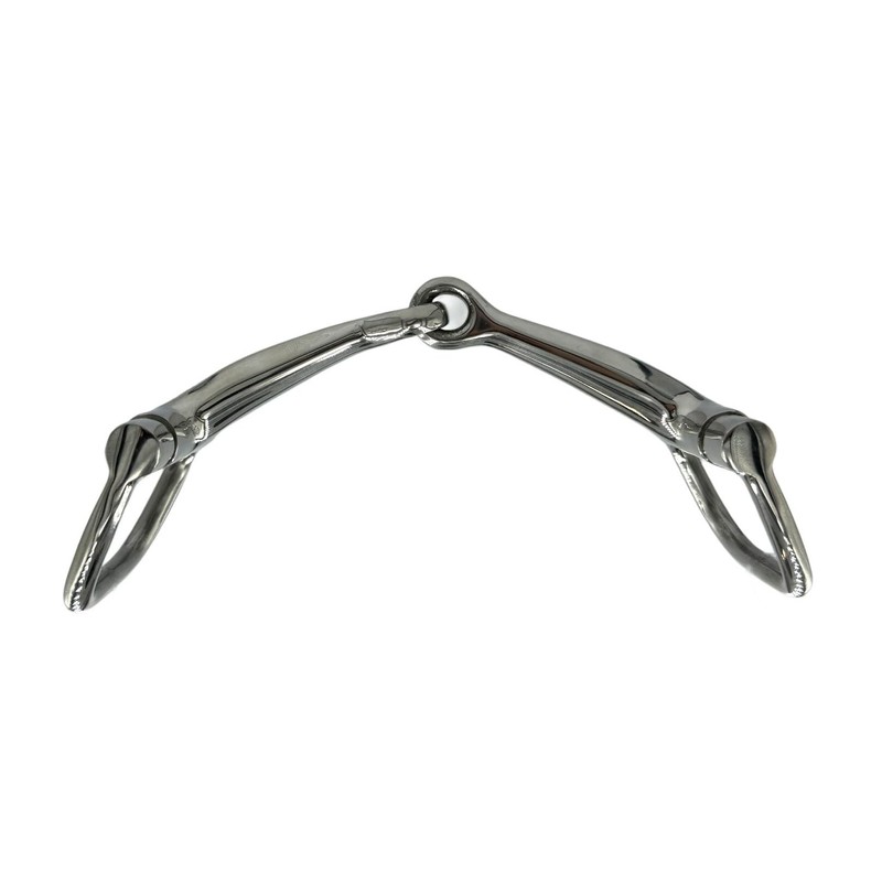Equine Smile ES0106 D-Ring D-Button Bit Simple Broken Stainless Steel