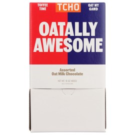 TCHO Oatly Awesome Chocolate Squares (60 count) | Toffee Time & Oat My Gawd | Plant Based, Organic & Fair Trade, | Non GMO, Non-Dairy, Vegan, Soy Free | (7g each)