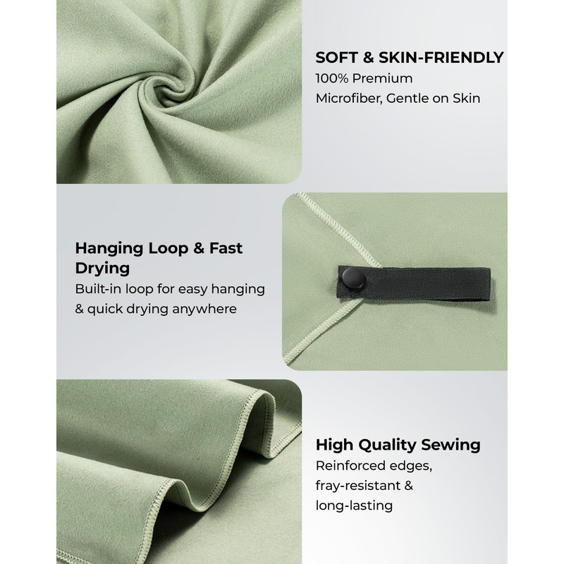 Chakipee Quick Dry Microfiber Towel Travel, Beach & Camping Towels.