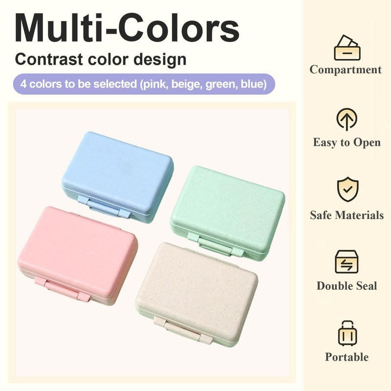 Wopanxye Travel Pill Organizer, 9 Compartments Portable Small Pill Box