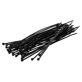 Pack of 100 Kalitec Cable Ties, Black, 100 mm x 2.5 mm, Cable Ties, UV-Resistant, Black Cable Ties, Cable Tie Set, Black, 100 mm Long Cable Ties, 8 kg Tensile Strength