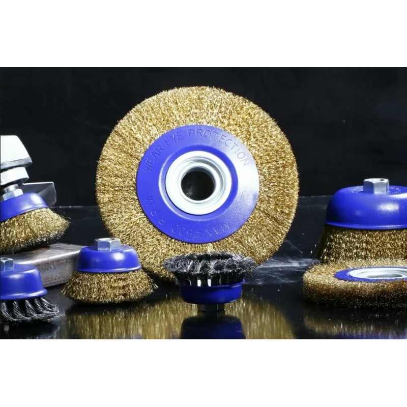 Mopani 1-Pc 6" INCH ROUND BRASS WIRE BRUSH WHEEL FOR