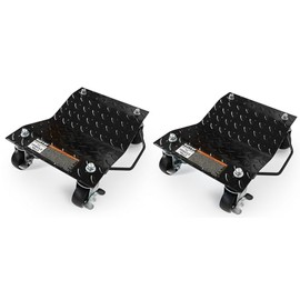 MaxWorks 51038 16" x 12" Solid Steel 2 Piece Car Dolly with 3" Swivel Wheels