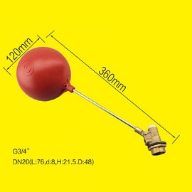 MiJunHD Float Ball-Cock Valve Water Bowl Plastic Stainless Steel Automatic for Aquarium Tank Ponds Livestock Drinker