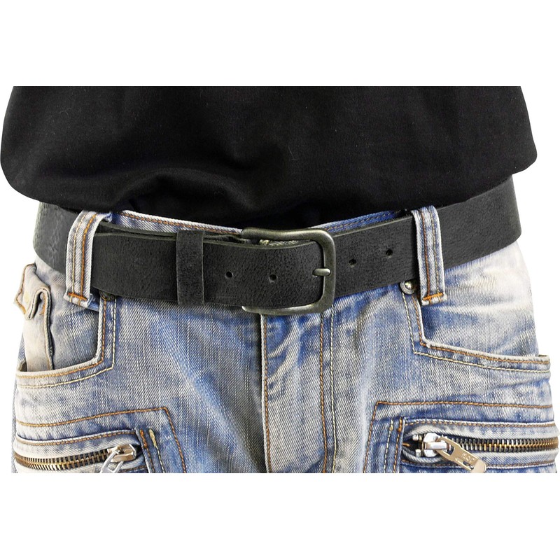 Harrys-Collection HC Men's Women's Leather Belt Buffalo Leather with Antique