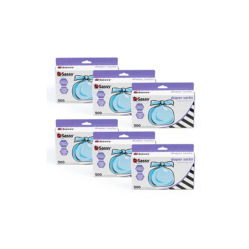 Sassy Sassy Disposable Diaper Sacks 1200Count, Blue, One Size