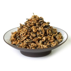 GOARTEA 100g / 3.5oz Nonpareil Supreme Yunnan Black Tea Loose Leaf - Fengqing Dian Hong Dianhong Snail Chinese Tea