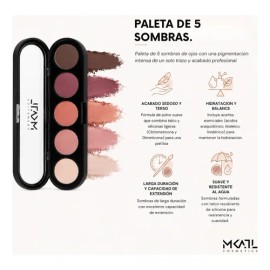 Paleta Sombras Ojos Profesional 5 Colores Makeup Atelier