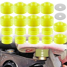 Body Mount Bushing Kit KF04050BK Fits for Ford F250 F350 1999-2017 Polyurethane Body Mounts, OE Replacement (Yellow)