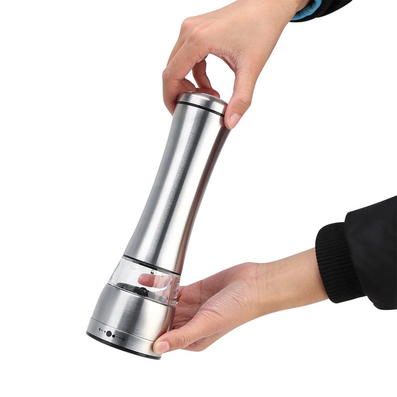Stainless Steel & Acrylic Manual Salt & Pepper Mill Grinder