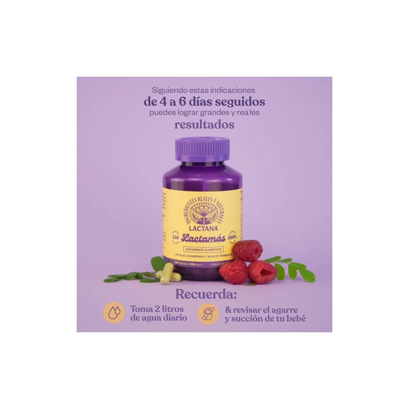 Lactana Escasez Leche Materna Suplemento Lactancia 120 Capsu
