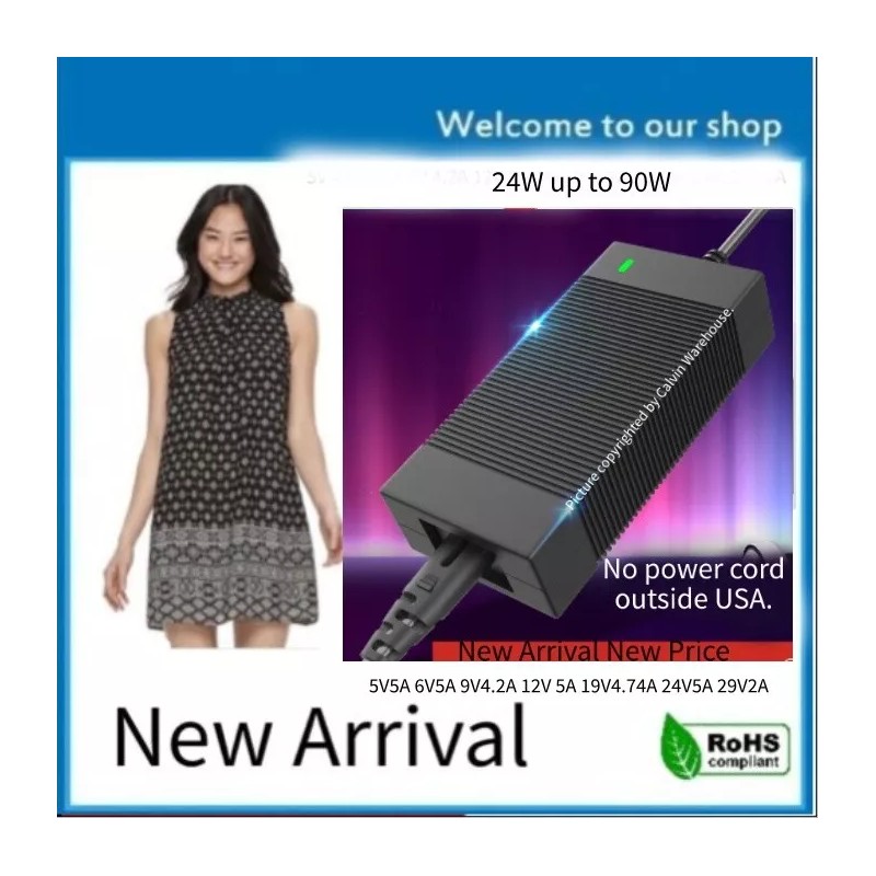 CW 4-Pin DIN AC-DC Adapter For GVE Model: GM601-120500 GM601120500