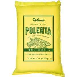 Roland Foods Fine Grain Yellow Polenta From Italy, Specialty Imported Food, 5 Pound Bag, Pack of 1